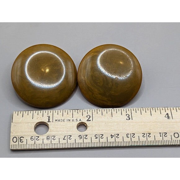 Vintage Large Round Bakelite earrings - Picture 2 of 3